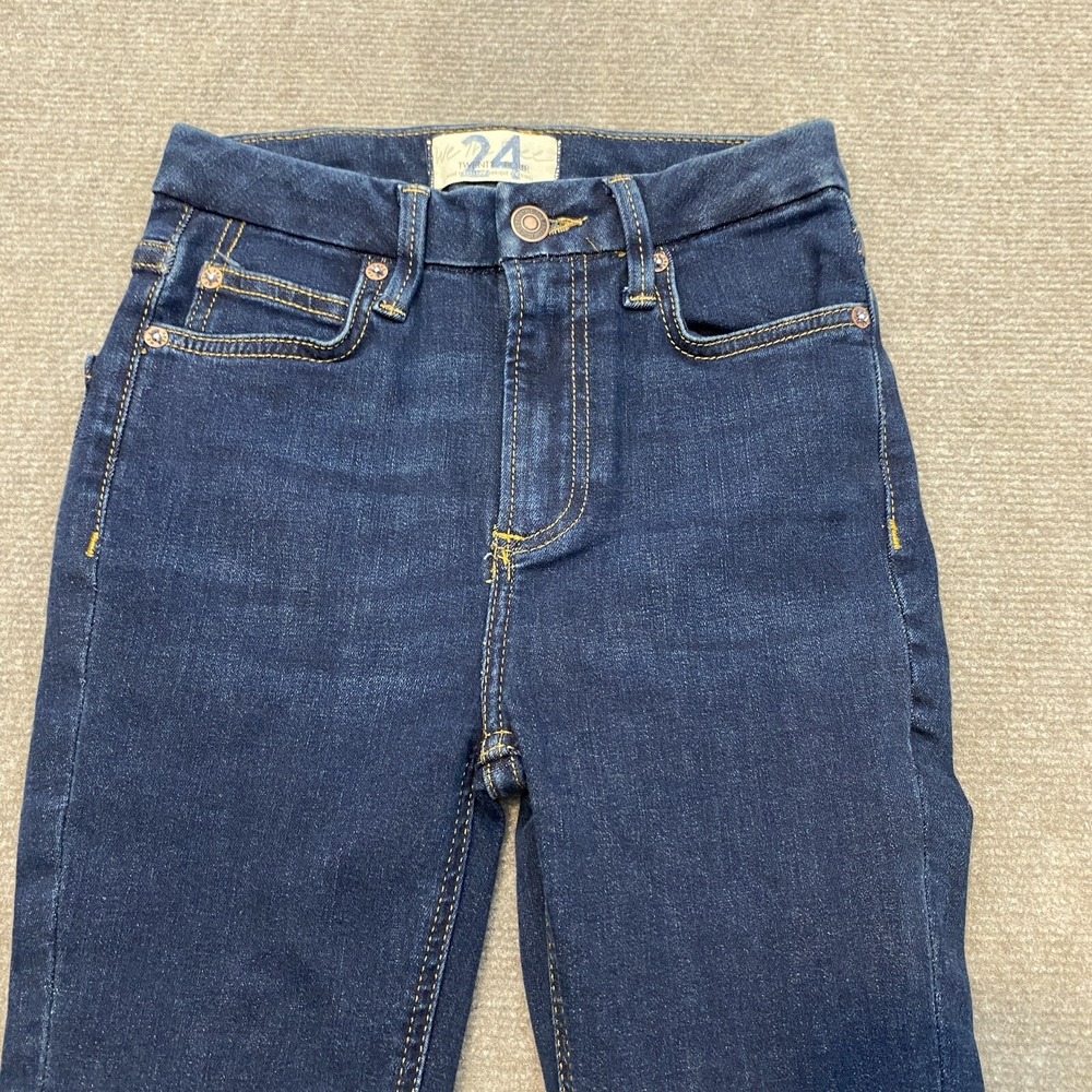We The Free Jeans Womens 24 Blue Skinny Casual Stretch Denim Dark Wash Mid Rise